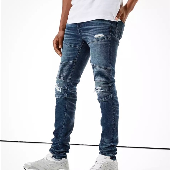 American Eagle Outfitters Jeans Ae Airflex Stacked Skinny Blue